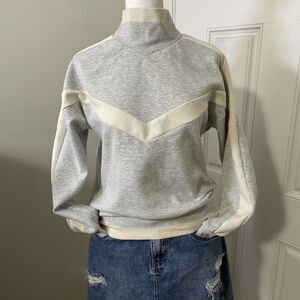 Scotch & Soda Sweater Womens Gray & Cream Block Casual Size XS